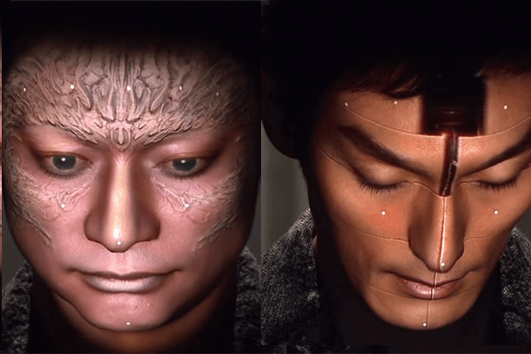 france japon insolite Face Hacking projection 3d visage